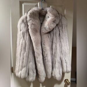 Vintage Niki Blue Fox Coat. Origin of Brightened Blue Fox fur is Finland.